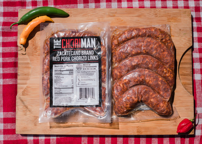The Chori-Man® Zacatecano Brand Red Pork Chorizo Links - Five per Pound